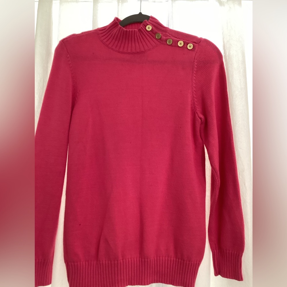 Liz Claiborne Vibrant Pink Turtleneck Sweater